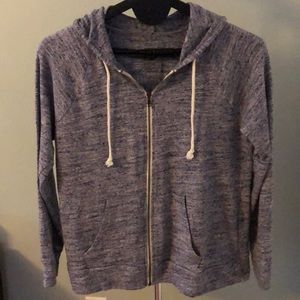 Hooded zip up sweatshirt